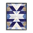 thumbnail image 1 of Blue Rustic Aztec Pattern Abstract Graphic Art Black Framed Art Print Wall Art, 1 of 7