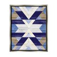 thumbnail image 1 of Blue Rustic Aztec Pattern Abstract Graphic Art Luster Gray Framed Art Print Wall Art, 1 of 6