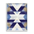 thumbnail image 1 of Blue Rustic Aztec Pattern Abstract Graphic Art White Framed Art Print Wall Art, 1 of 7