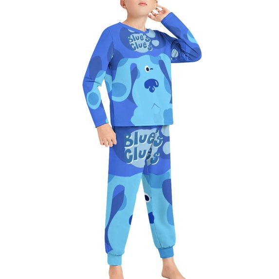 Blue'S Clues Ki-ds Pajamas 2 Piece Pjs Set Little Big Bo-ys Gi-rls Sleepwear