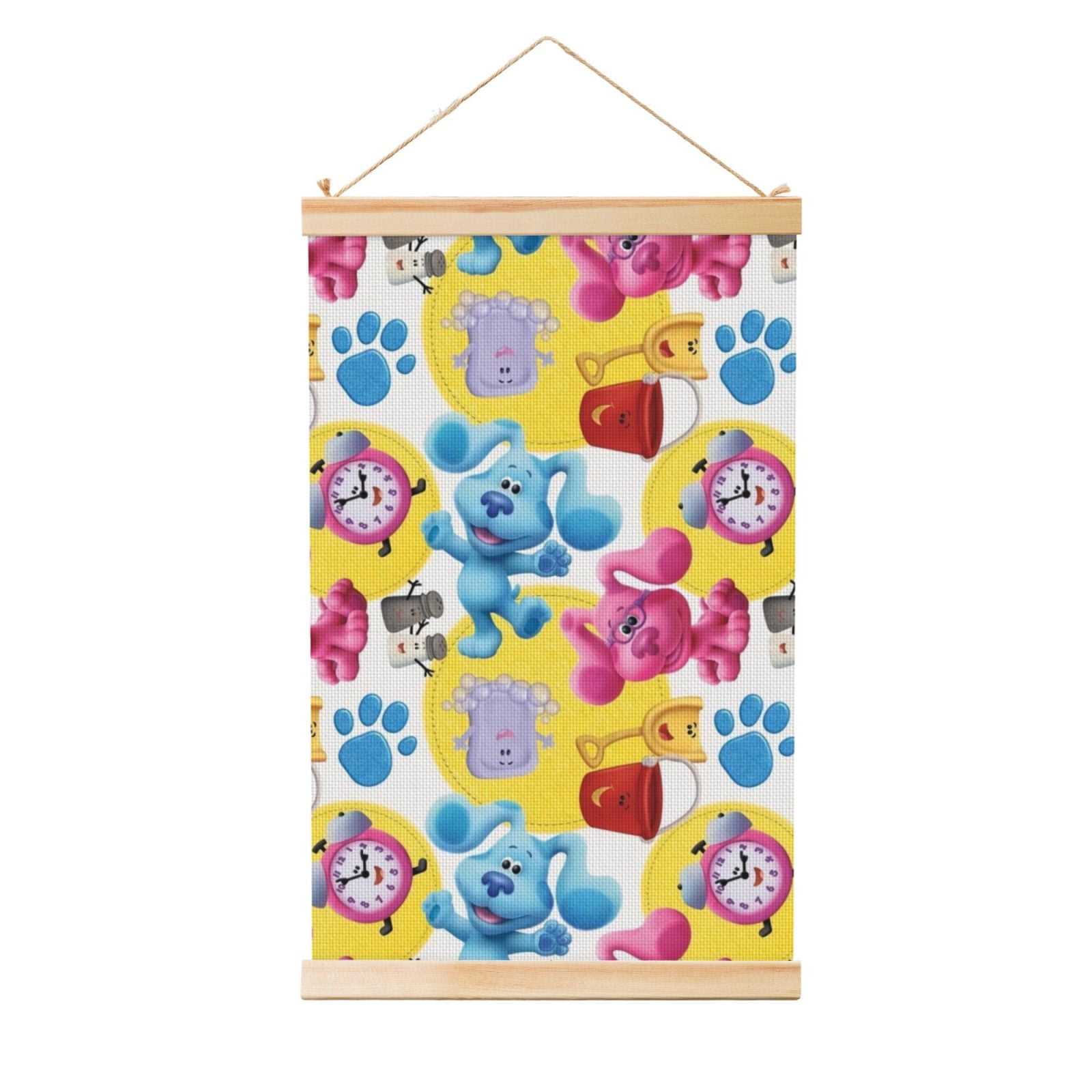 Blue'S Clues Posters Wall Hanging Wooden Shaft Poster Wall Art