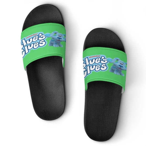 Blue'S Clues Womens Mens House Slippers Non-Slip Pool Sliders Shower Shoes Beach Sandals Bathroom Slippers for Summer