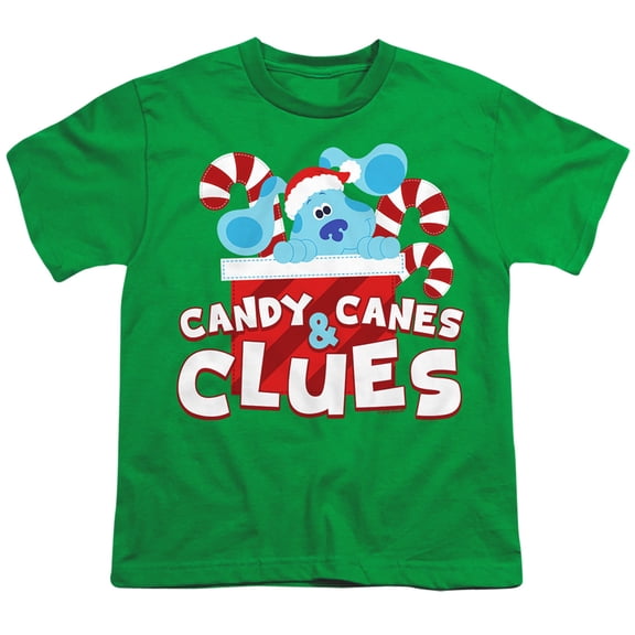 Blue'S Clues & You Christmas Candy Canes And Clues Kids T Shirtfor Youth Toddler Boys and Girls