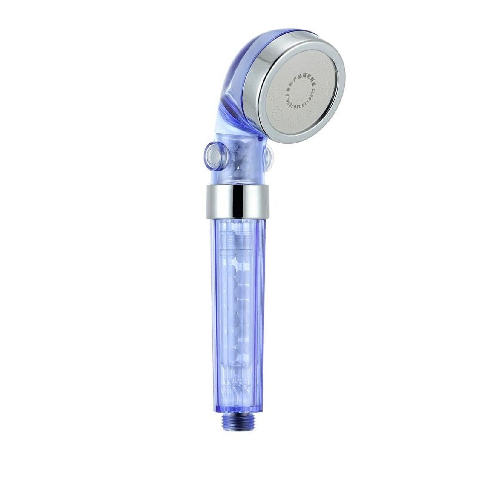 Blue SPA Therapy Shower Head Water Saving Transparent Hand High Pressure Water Filter