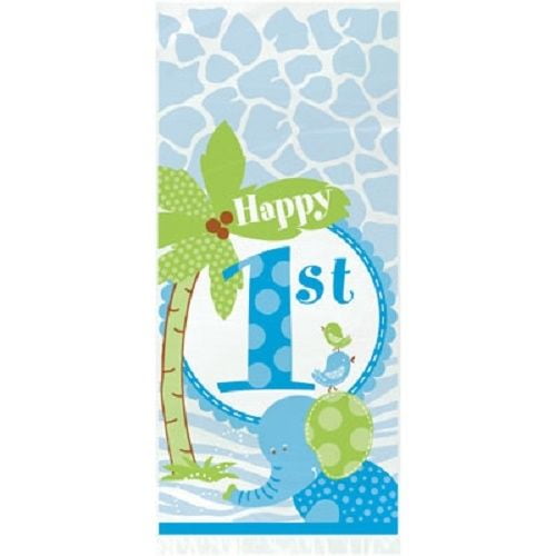 1st Birthday 'Blue Safari' Cello Favor Bags w/ Twist Twies (20ct)