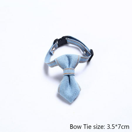Blue Safety Buckle Adjustable Accessories Pets Cat Collars Rabbit Necktie Kitten Bow Tie Puppy Necklace 1