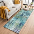 thumbnail image 1 of Blue Sage Green Boho 2'x6' Runner Rugs for Hallway Kitchen Bedside Non Slip Washable, Vintage Ethnic Tribe Abstract Art Entryway Rug Runners with Rubber Backing, Long Carpet Runner for Laundry Room, 1 of 8