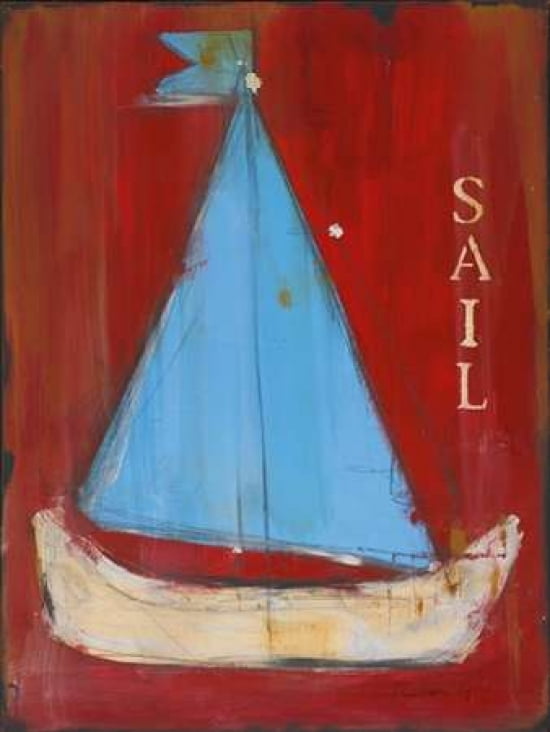 Blue Sail Canvas Art - Melissa Lyons (18 x 24)