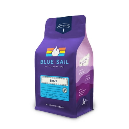 Blue Sail Coffee Backpacker's Blend, Espresso, Medium Dark Roast, Whole Bean, 12 oz