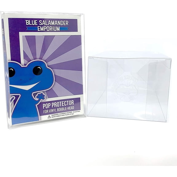 Blue Salamander Emporium Clear Plastic Protector Case Compatible with 4-inch Vinyl Figures | Acid-Free Case Display | Protective Film (10-Pack)