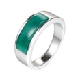 thumbnail image 1 of Blue Sand Black Green Stones Band Ring Mens 8mm Wedding Jewellery Ring Size 5-12, 1 of 7