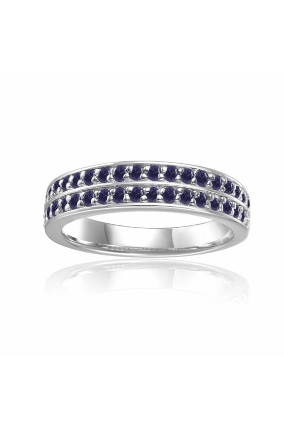 Blue Sapphire Dual Eternity Ring