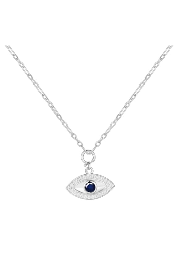 Blue Sapphire Evil Eye Necklace