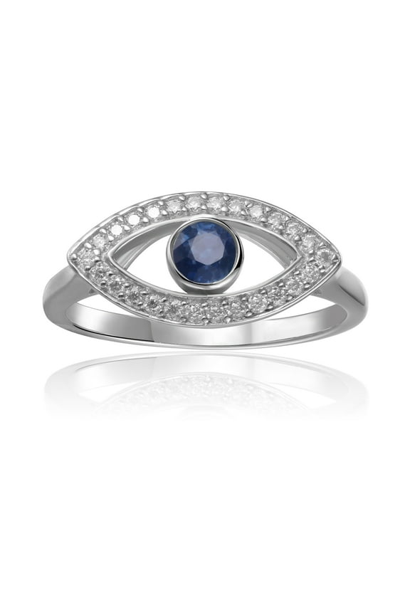 Blue Sapphire Evil Eye Ring