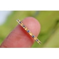 thumbnail image 1 of Blue Sapphire Full Eternity Wedding Anniversary Engagement Band Ring 925 Sterling Silver Yellow Gold Plated Gemstone Jewelry For Women Gift, 1 of 1