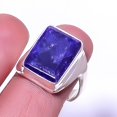thumbnail image 1 of Blue Sapphire Gemstone (Simulated) 925 Sterling Silver Ring s.9 R7521-2 A332, Gemstone Silver Jewelry, New Year Sale, Valentin's Day Gift, 1 of 2