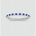 thumbnail image 1 of Blue Sapphire Moissanite Wedding Engagement Half Eternity Band Ring 925 Sterling Silver Gemstone Jewelry For Women Gift, 1 of 5