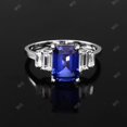 thumbnail image 1 of Blue Sapphire Ring For Women 925 Sterling Silver Engagement Ring Promise Moissanite Ring Sapphire Moissanite Ring Anniversary Gift For Her., 1 of 2