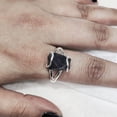 thumbnail image 1 of Blue Sapphire Ring, Rough Blue Sapphire Ring, September Birthstone, Wire Band Ring, 925 Sterling Silver, Womens Ring, Christmas, Thanksgiving, Handmade, Statement Jewelry, Rough Gemstone Jewelry, 1 of 4