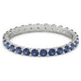 thumbnail image 1 of Blue Sapphire Round 2.50 MM Eternity 925 Sterling Silver Women Stacking Ring Jewelry Size US- 6, 1 of 5