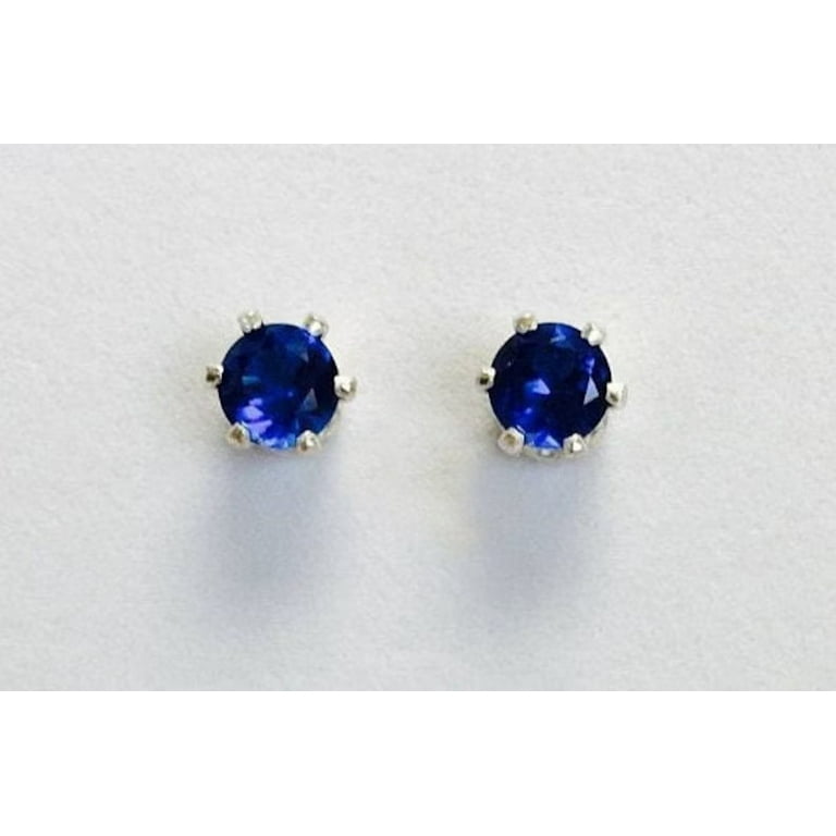Small sapphire stud earrings discount