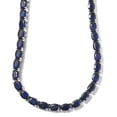 thumbnail image 1 of Blue Sapphire Tennis Necklace in 18k gold Plated Sterling Silver, Blue Sapphire Necklace, Sapphire Jewelry, September Birthstone, 1 of 3