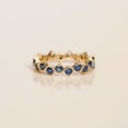 thumbnail image 1 of Blue Sapphire Zig Zag Ring, 925 Sterling Silver Eternity Band Ring, Wave Ring, Delicate Ring, Stacking Band, Gift For Women, 1 of 5