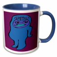 thumbnail image 1 of 3drose, Blue Sasquatch, 11oz Two-tone Blue Mug, 1 of 6