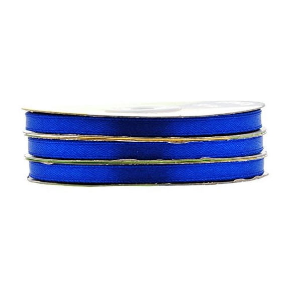 Blue Satin Ribbon 1/4 Inch 150 Yards for Gift Wrapping, Weddings, Hair, Dresses, Blanket Edging, Crafts, Bows, Ornaments; by Mandala Crafts