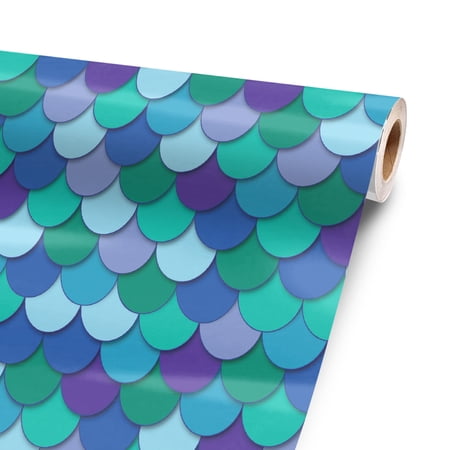 Blue Scales 120” x 52” Vinyl Wrap Sheet for large or custom items | 3M wrap DIY to custom skin gear of all types and sizes, including vehicles, boats, appliances, furniture, atv’s, golf