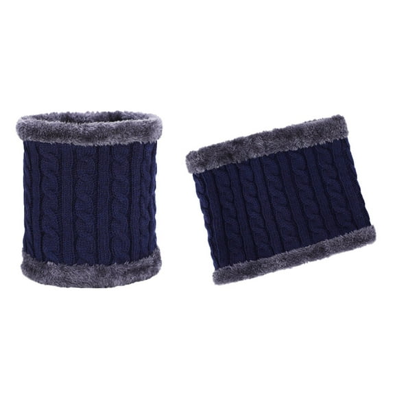 Blue Scarf Men Women Winter Warmer Scarf Warmer Neck Thick Knit