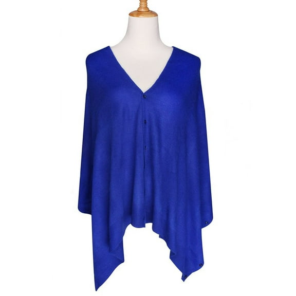 Blue Scarf, Shawl, Shrug - Versatile Button Up Style - Casual or Dressy - 22x60