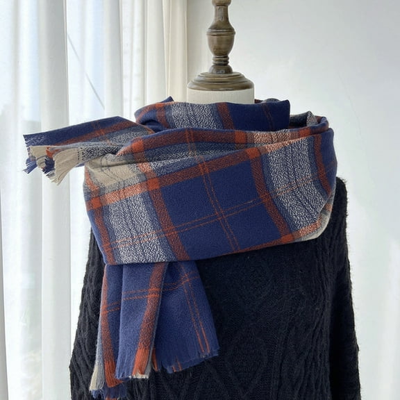 Blue Scarf Women Fall Winter Scarf Classic Scarf Warm Soft Large Blanket Wrap Shawl Scarves