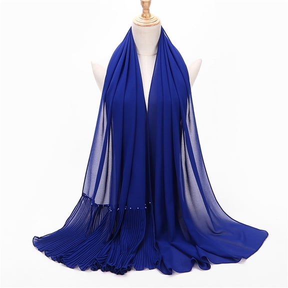 Blue Scarfs Scarf Muslim Hijab Amira Headscarf Muslim maxi crinkle headscarf Islamic Turban Shawl