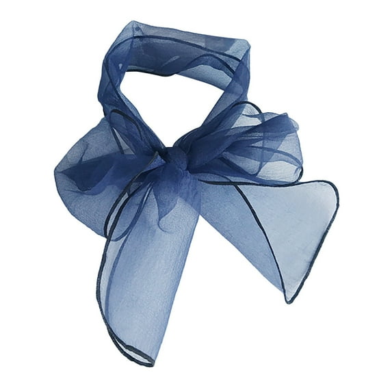 Blue Scarfs Scarf Vintage Elegant Designs Silk Satin Feel Ladies Small Square Head Neck Scarf