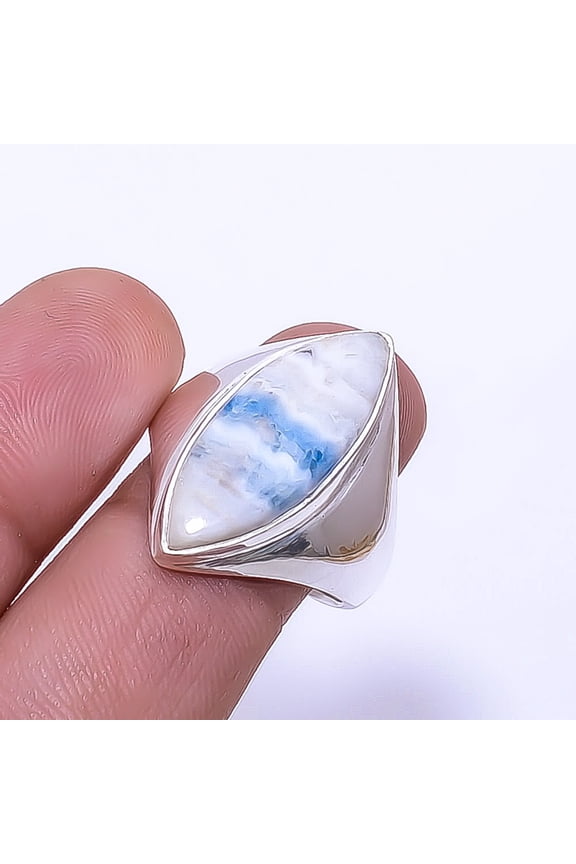 Blue Scheelite - Turkey Gemstone 925 Sterling Silver Ring S.9.5 R_9492_280_9, Gemstone Jewelry, Birthday Gift, Christmas Gift