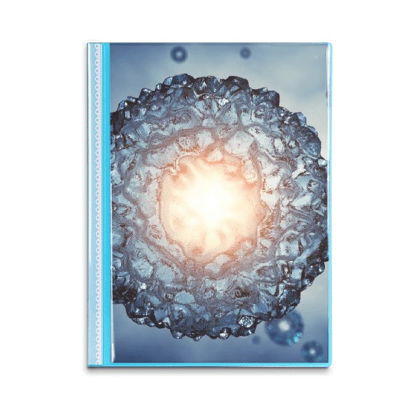 Blue Science Cells Microcosc Pattern Book Sheet Protectors Portfolio Binder Folder
