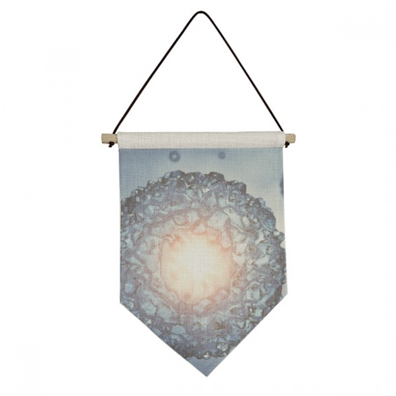 Blue Science Cells Microcosc Pattern Canvas Flag Hanging Wall Art Decor Banner