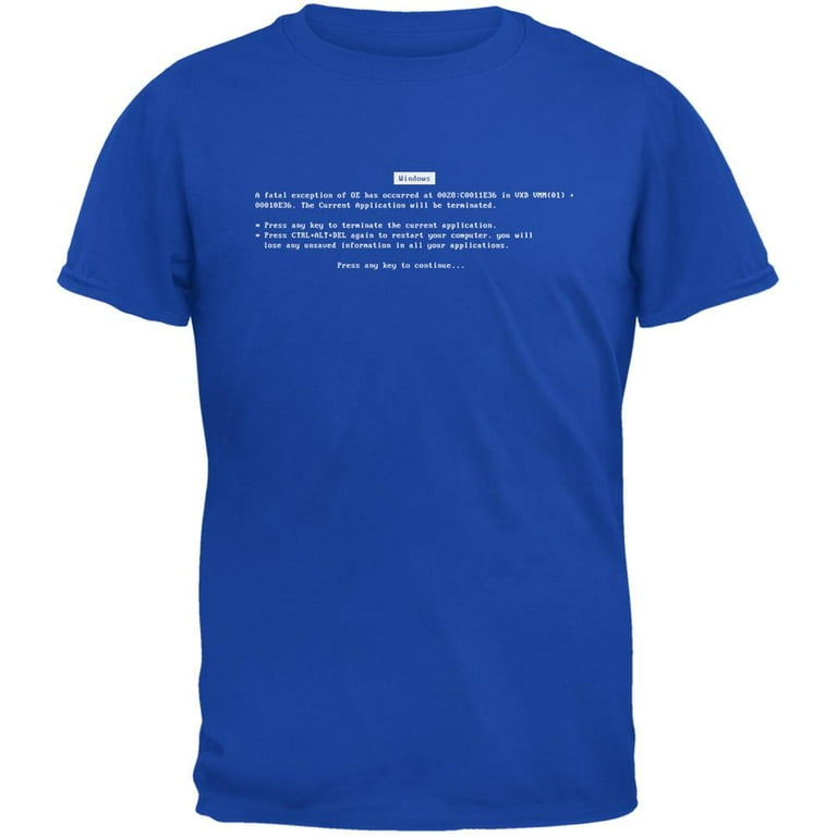 Blue Screen Of Death Shirt