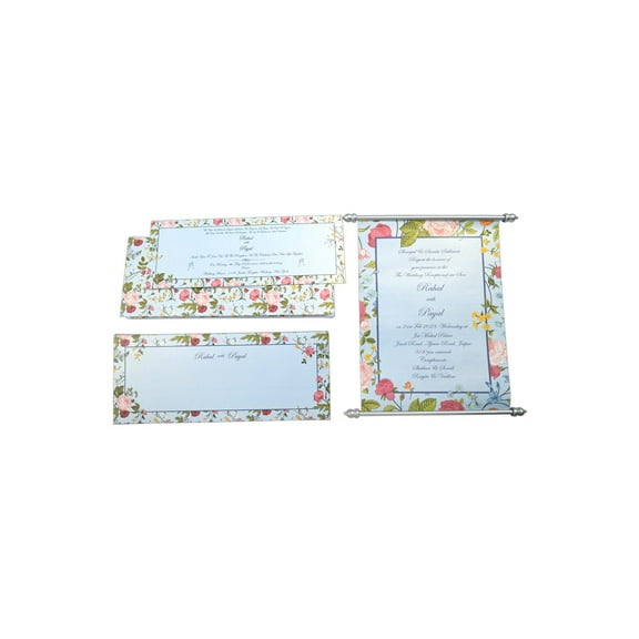 Blue Scroll Invitations, Small Size Scrolls, Box Scrolls,Wedding party invitations cards birthday greeting Card engagement party scroll invitations, bridal shower invitations,wedding invite cards