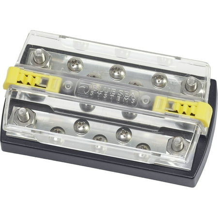 Blue Sea 2722 DualBus Plus 1/4" Stud, 5 x 10-32 Screw Terminal | Bundle of 2