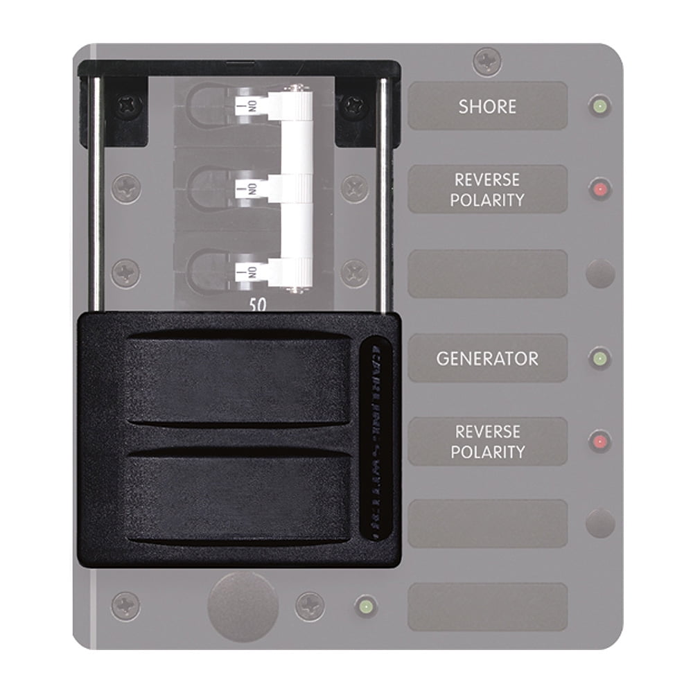 Blue Sea Systems 8467 AC Selector Switch | 2 Source + 4 Position Panel With Circuit Breakers & Lockout