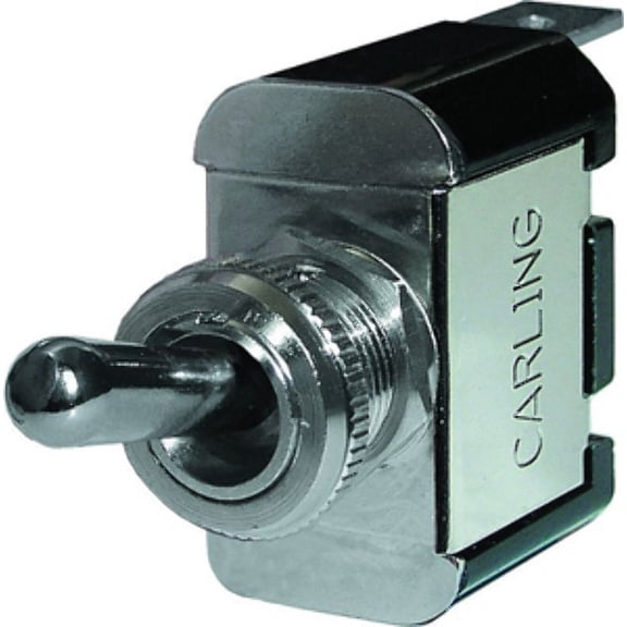 Blue Sea 4150-BSS SPST Weatherdeck Toggle Switch On-Off 15A Nickel-Plated Brass