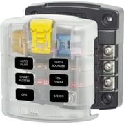 Blue Sea 5028 St Blade Fuse Block With Cover - 6 Circuit Without Negative Bus