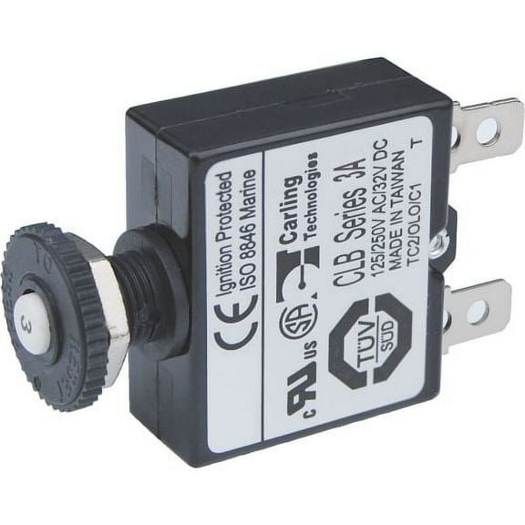 Blue Sea - 7050B-BSS Circuit Breaker Push Button 3A (1EA)