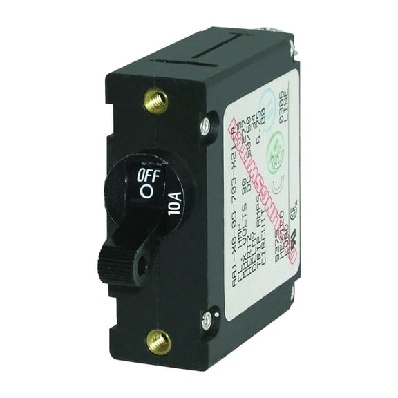 Blue Sea 7204 Ac - Dc Single Pole Magnetic World Circuit Breaker - 10 Amp
