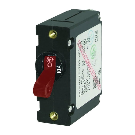 Blue Sea 7205 Ac - Dc Single Pole Magnetic World Circuit Breaker - 10 Amp