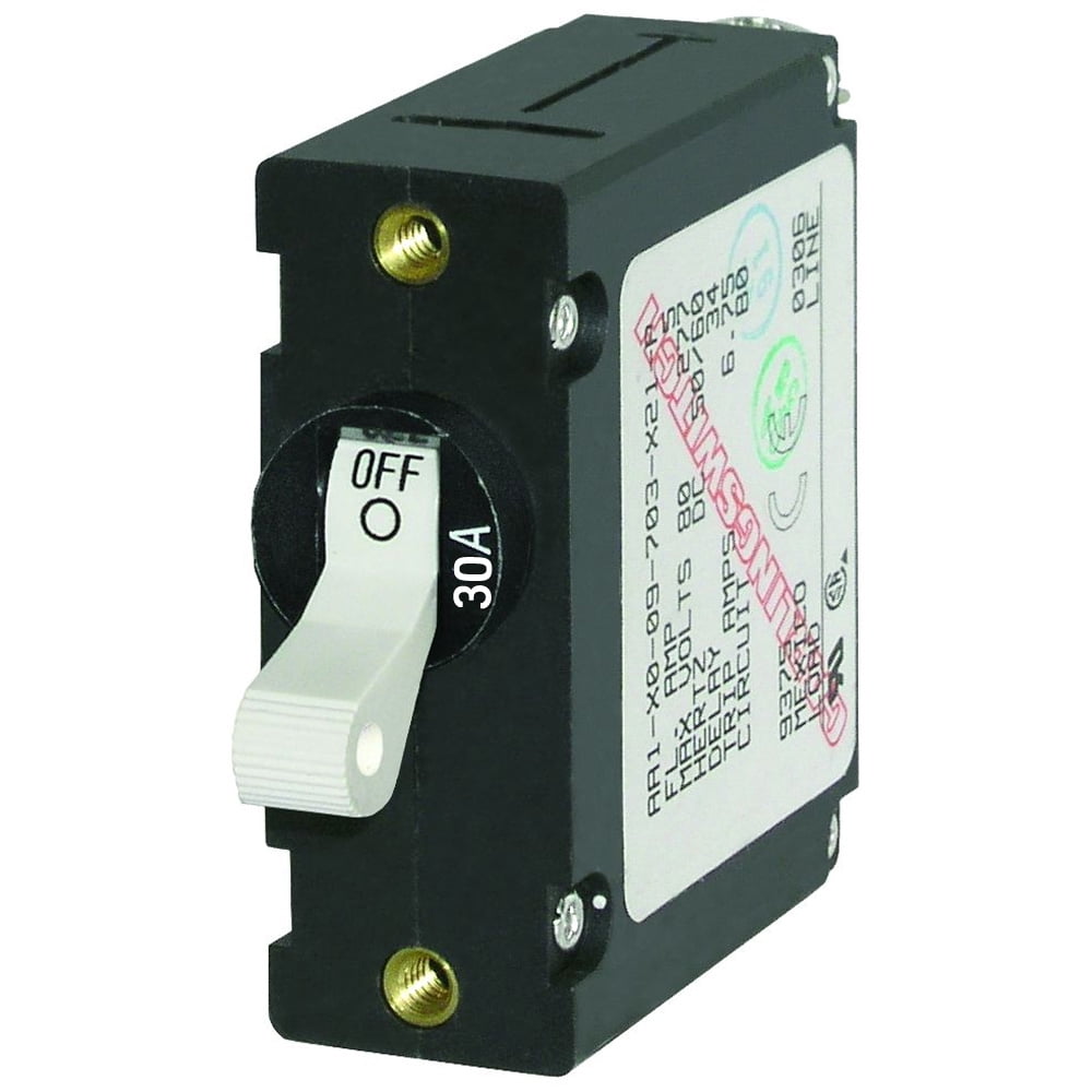 Blue Sea - 7222-BSS Circuit Breaker AA1Toggle 30A Wht (1EA)