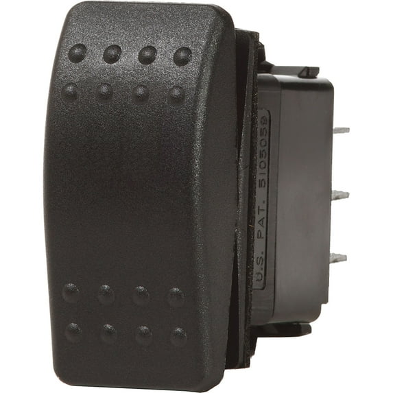 Blue Sea 7933 Contura Ii Switch Spdt Black - (on)-off-(on)