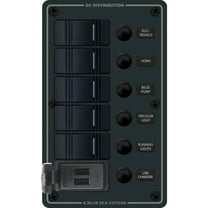 Blue Sea 8521 - 5 Position Contura Switch Panel w/Dual USB Chargers -